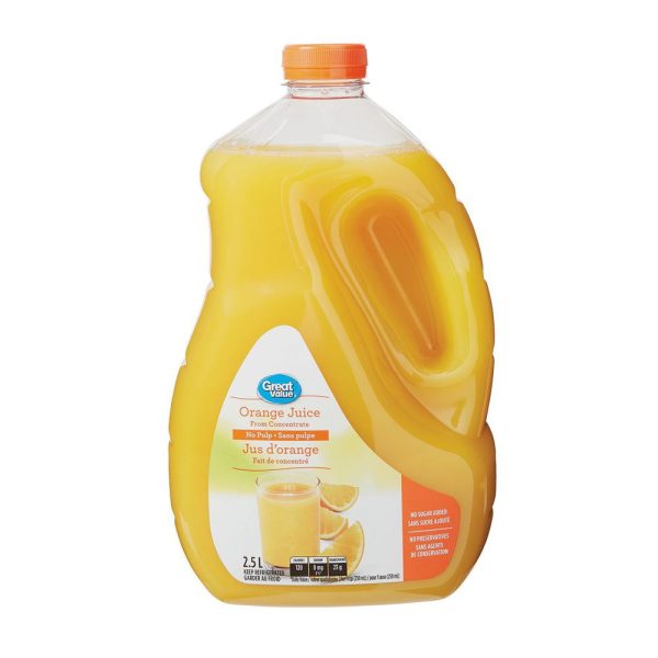 Great Value Orange Juice From Concentrate No Puls