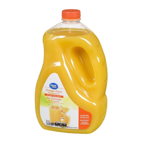Great Value Orange Juice From Concentrate No Puls - Image 2