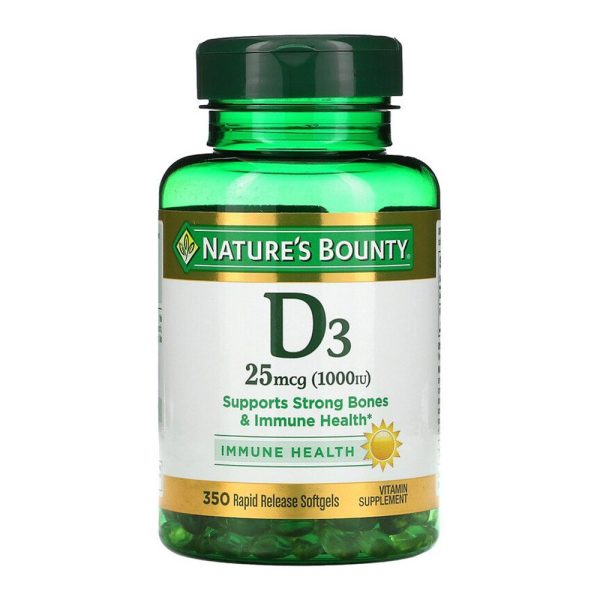 Nature's Bounty, D3, Immune Health, 25 mcg (1,000 IU)