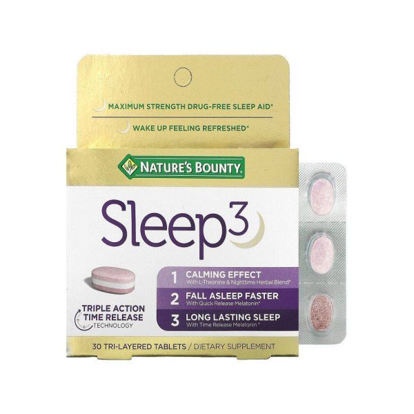 Nature's Bounty, Sleep 3, Maximum Strength, Drug - Free