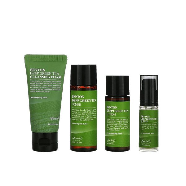 Benton, Deep Green Tea Trial Kit, 4 Piece Kit