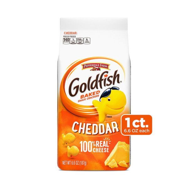 Pepperidge Farm Goldfish Cheddar Crackers, 6.6 oz. Bag