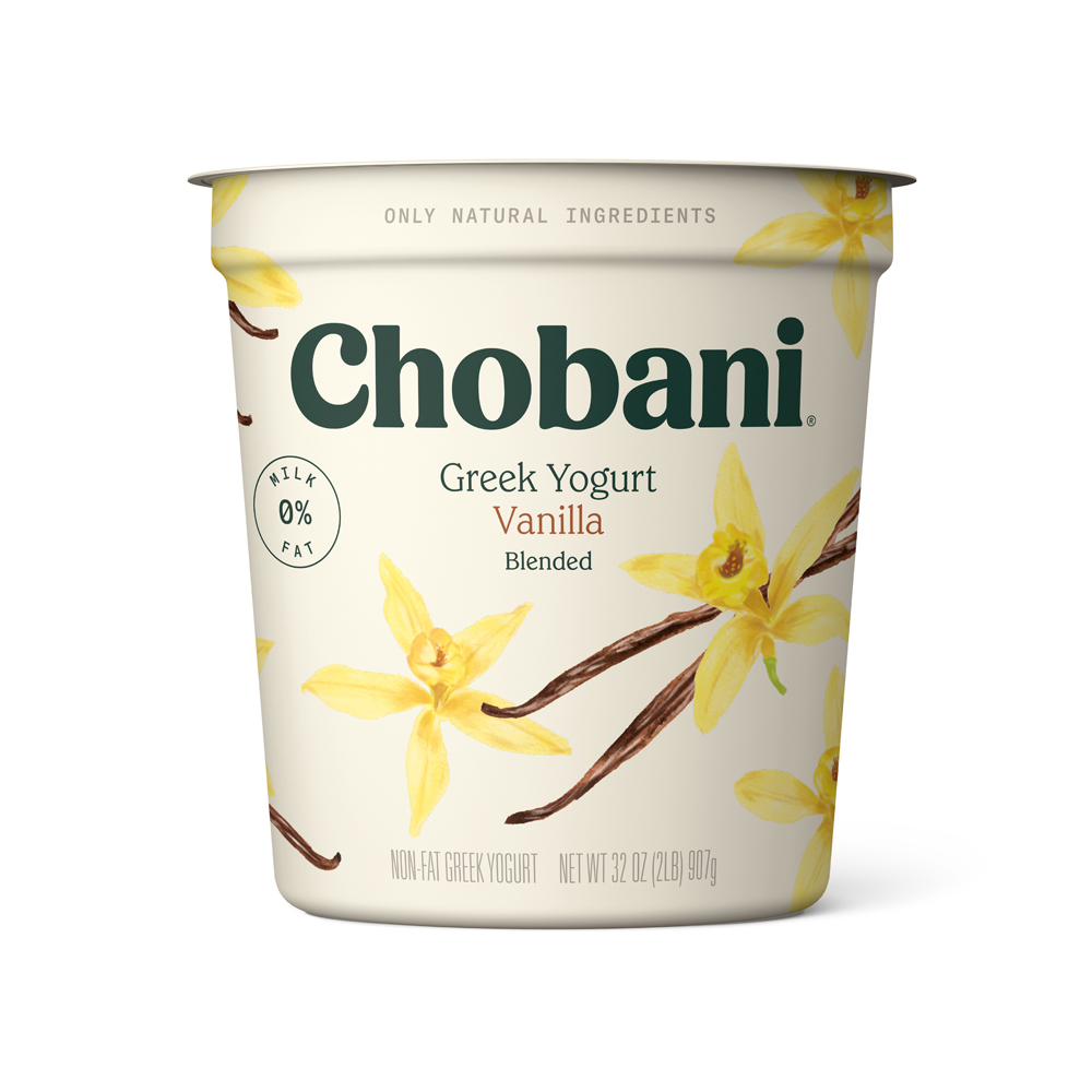 Chobani Non-Fat Greek Yogurt, Vanilla Blended 32 oz