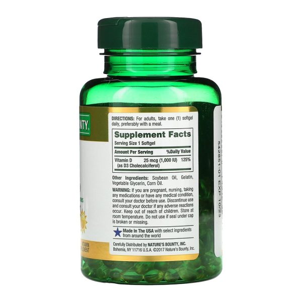 Nature's Bounty, D3, Immune Health, 25 mcg (1,000 IU) - Image 2