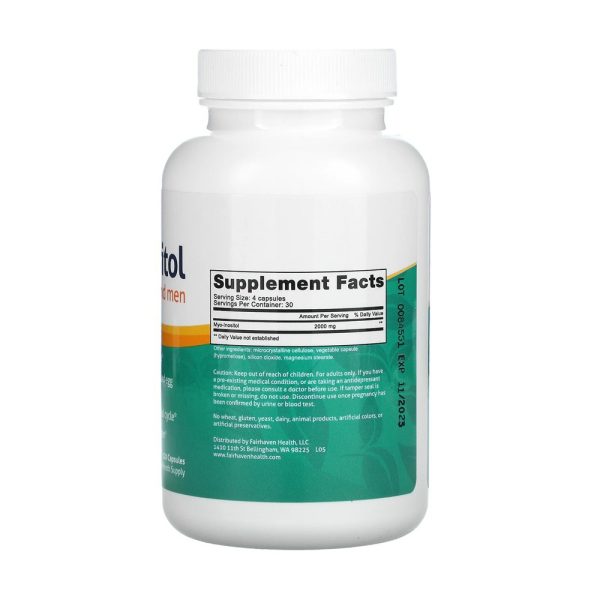 Fairhaven Health Myo-Inositol, For Women Ans Men, 120 Capsules - Image 2