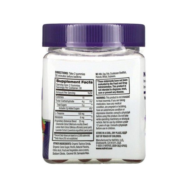Natrol, Sleep + Calm Strawberry, 60 Gummies - Image 2