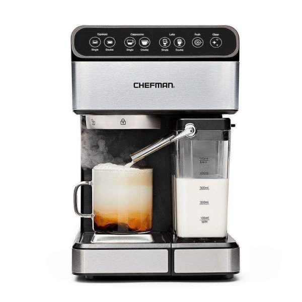 Chefman 6 - in - 1 Stainless Steel 15 - Bar Pump Espresso