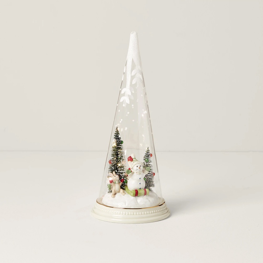 Merry & Magic Light - Up Santa & Friends Glass Cone