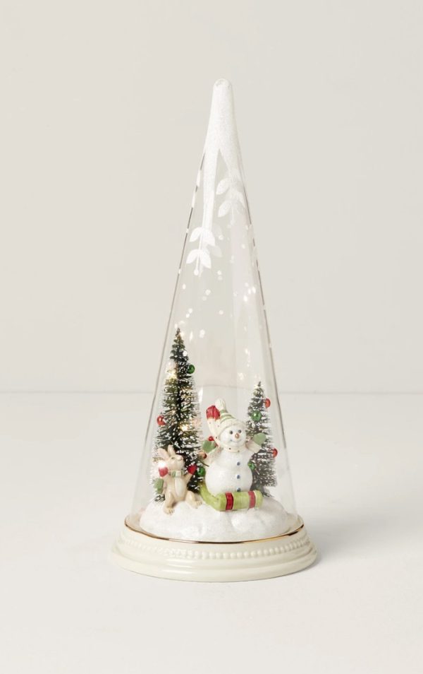 Merry & Magic Light - Up Santa & Friends Glass Cone - Image 3